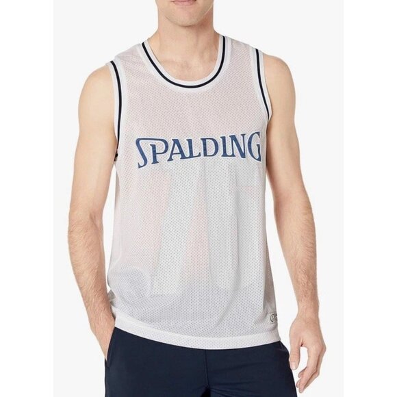 Vintage Spalding White Basketball Jersey Men’s Size Large Activewear - Picture 5 of 15